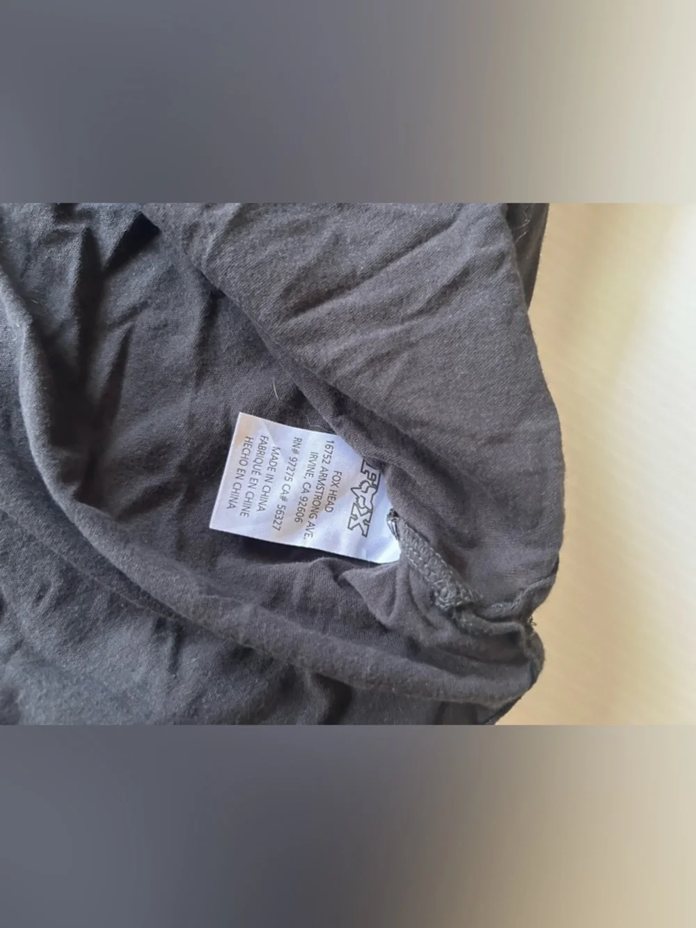 Fox Black Short Sleeve Tee with White Fox Head Logo - Picture 5 of 5